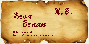 Maša Brdan vizit kartica